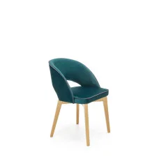 MARINO CHAIR, HONEY OAK / DARK GREEN